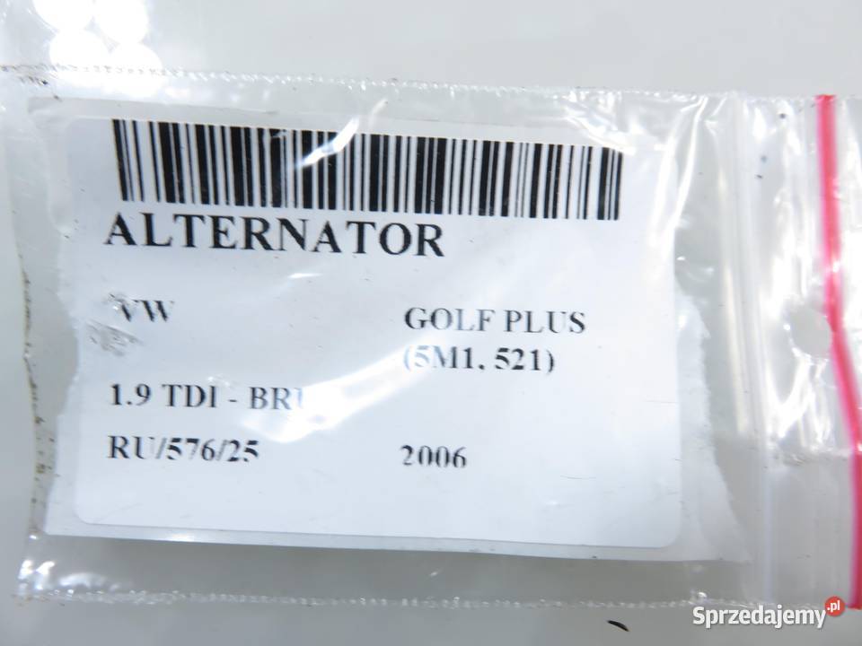 ALTERNATOR VW GOLF PLUS 19 TDI 06F903023C osobowe małopolskie