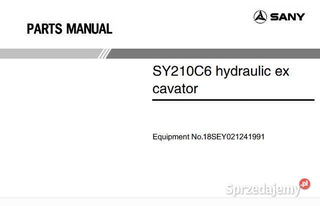 Sany SY210C6 SY215C9 katalog części zamiennych Kielce