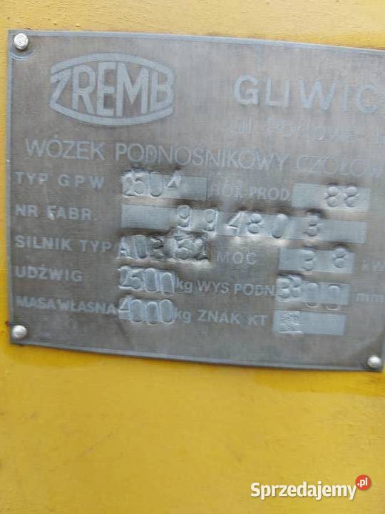 Wózek widłowy Zremb typ 2504 Cieszyn
