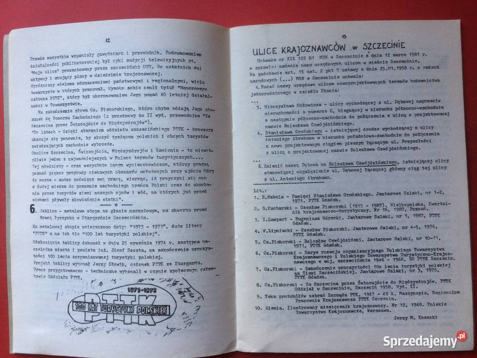 840 Szczecin Informacje Krajoznawcze sprzedam