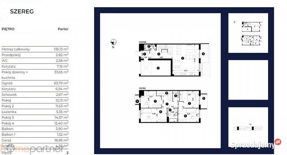 sprzedaży domu szeregowego Miękinia Rok budowy 2024 Sprzedaż