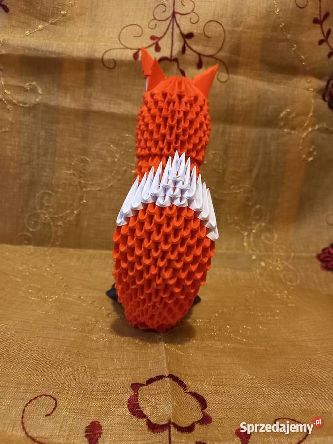 Lis lisek zwierzę rękodzieło origami dekoracja