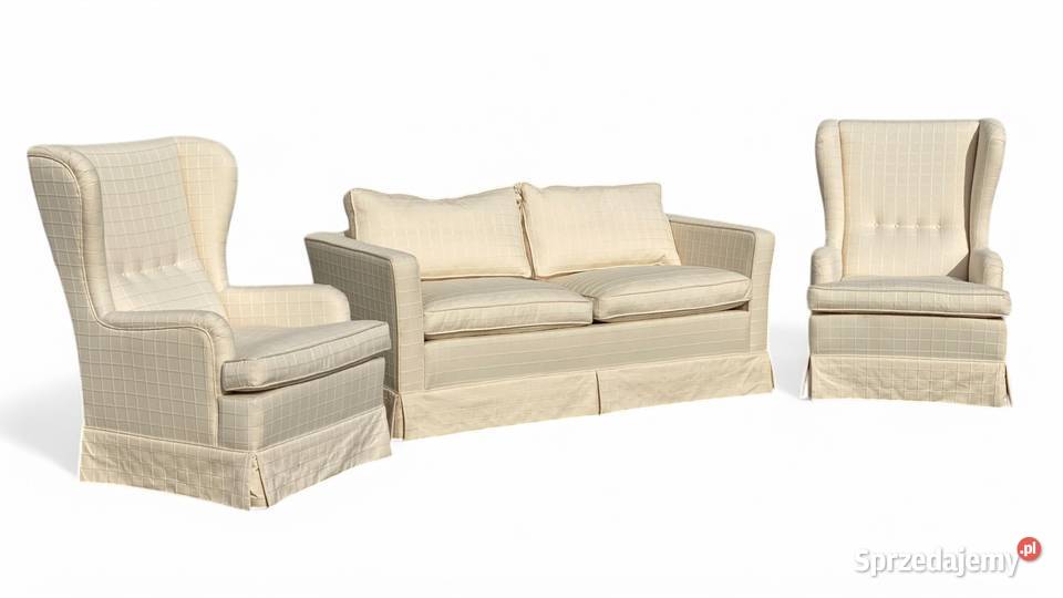Kremowy Komplet Wypoczynkowy Sofa 2 Fotele zachodniopomorskie sprzedam