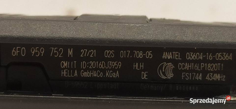 SEAT ARONA STACYJKA KLUCZYK 6F0959752M 1K0905851 sprzedam