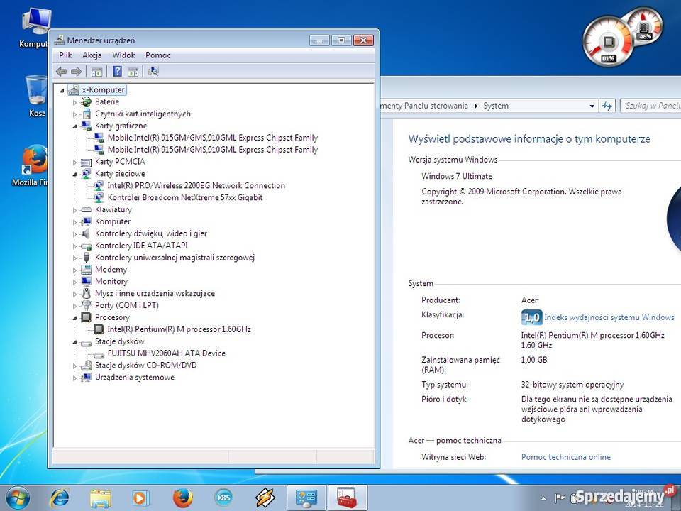 Dell Latitude D610 1x16GHz 1GB RAM 60GB HDD Tomaszów Mazowiecki