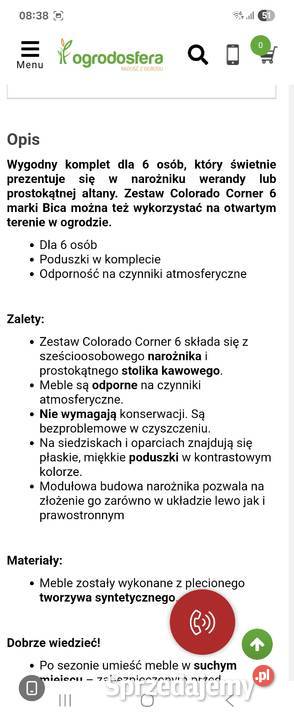Narożnik6osobowy technorattanowy inny kolor Dys sprzedam
