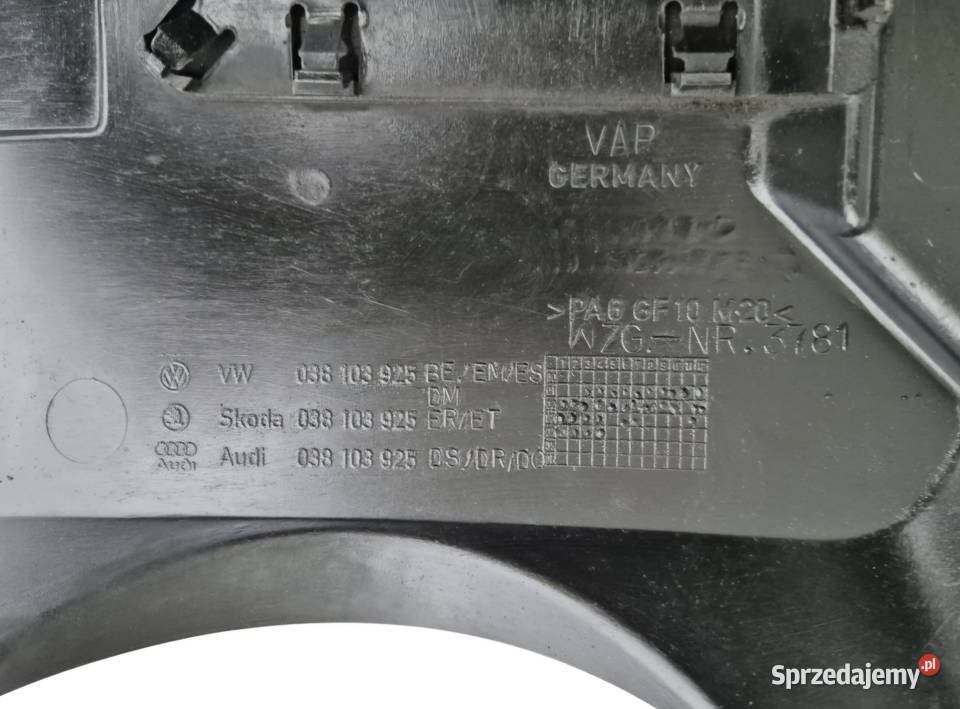 OSŁONA SILNIKA GÓRNA 19 TDI 101 VW PASSAT B5 FL osobowe