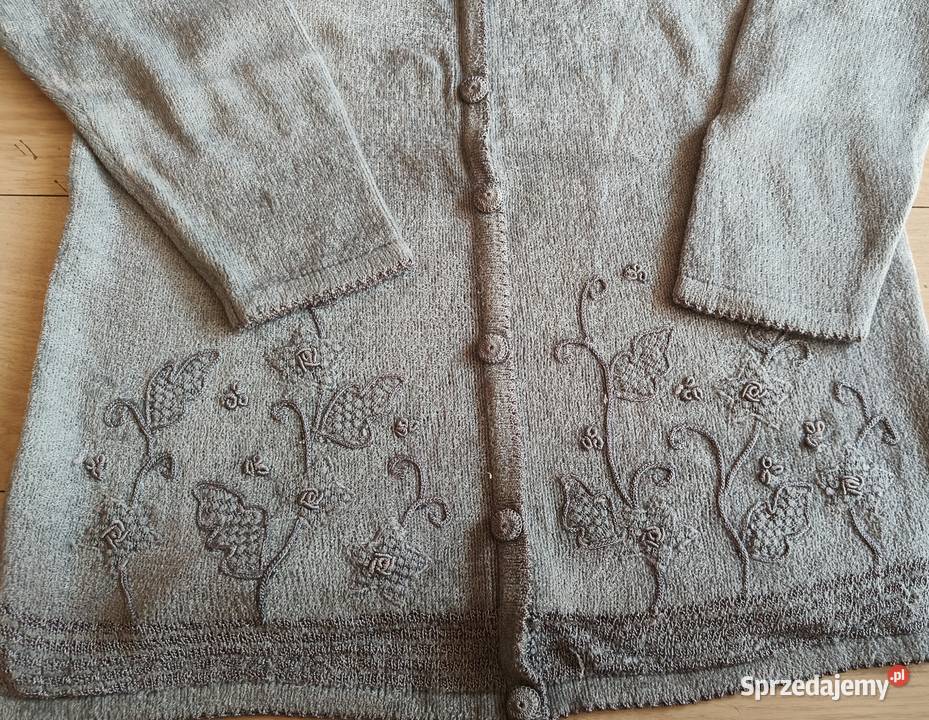 Sweter szary z haftem Gdańsk