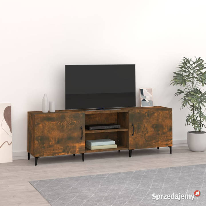 Szafka pod telewizor przydymiony dąb 150x30x50 mazowieckie Warszawa