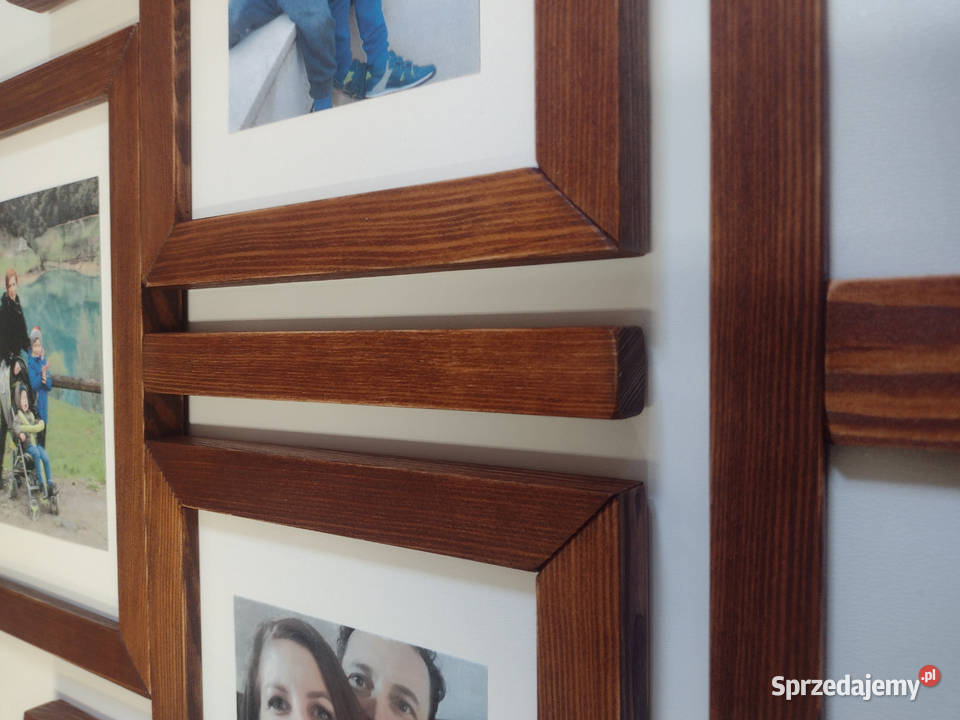 Drewniana Multirama Ramka na 10 zdjęć 15X21 Ramki i ramy Kraków sprzedam