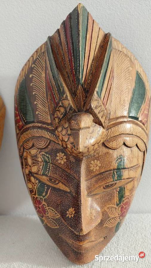 Drewniane maski z Bali Krzykawa sprzedam