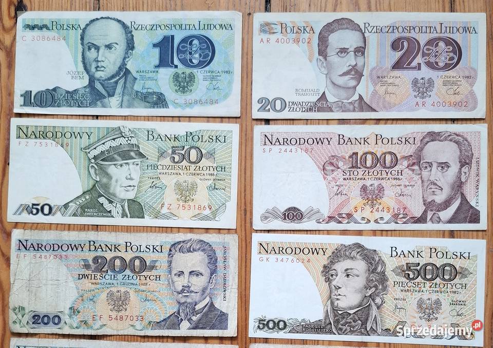 Zestaw Banknotów I PRL śląskie Gliwice