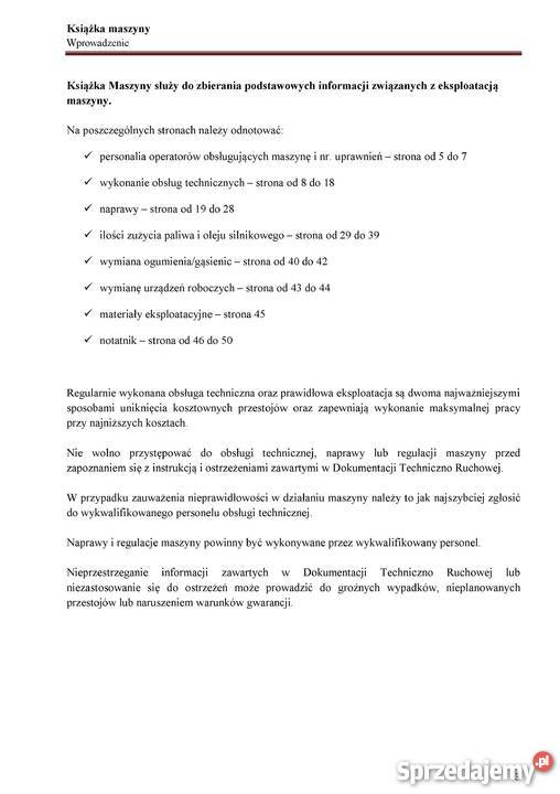 Książka Maszyny Budowlanej Brzesko