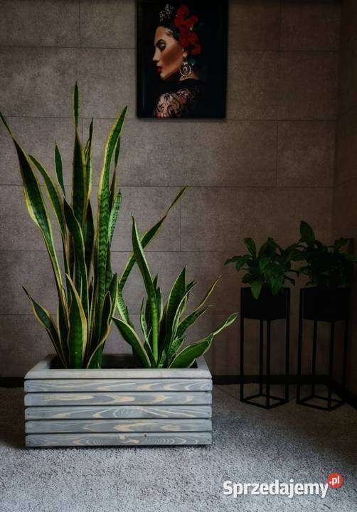 Donica prostokątna 3D osłonka drewniana donica śląskie