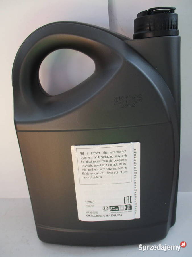 Olej GM OPEL 10W40 5L ACEA A3B4 API SLCF GM 5L