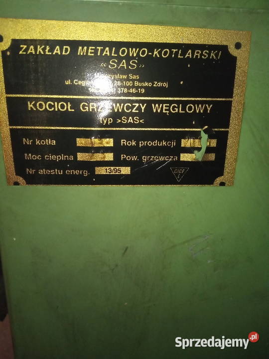 Piec kocioł węglowy SAS 23kW Jastkowice