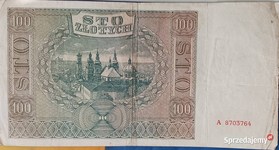 100 złotych 1 VIII 1941 rKraków seria A Konin