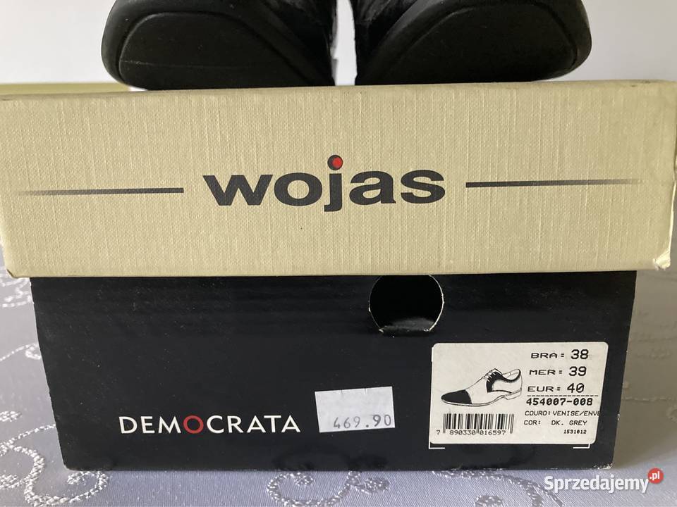 Półbuty Skórzane Wizytowe Elegankie Premium Wojas śląskie Czerwionka-Leszczyny