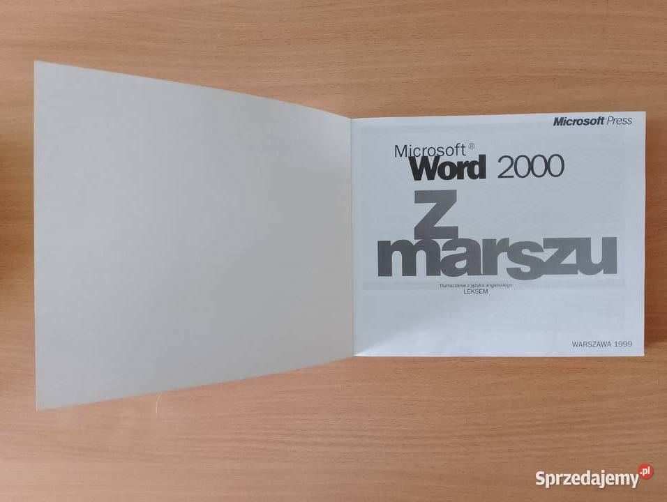 Książka MICROSOFT WORD 2000 z marszu komputer