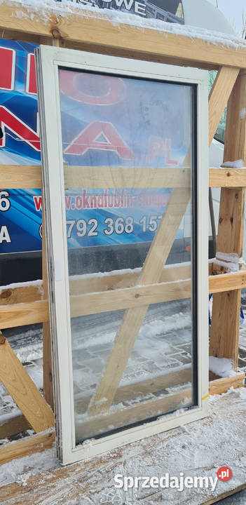OKNO KacprzaK 74x153 FIX OKNA Używane Witryna Okna ścienne