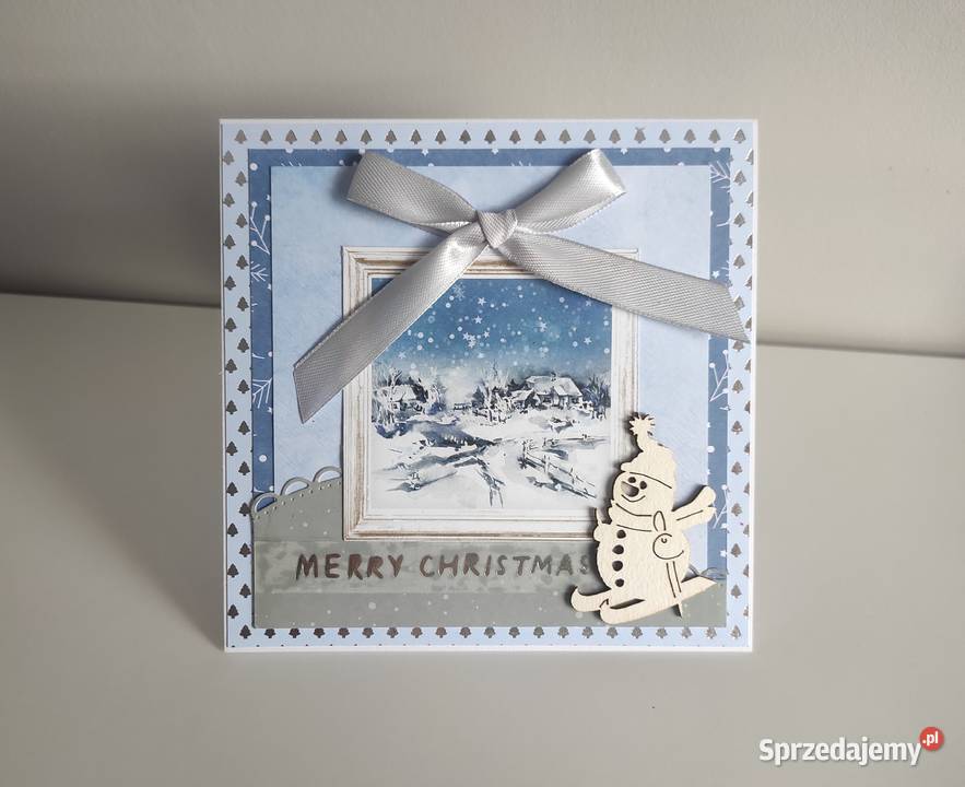 Kartka Świąteczna ręcznie robiona Boże Łódź