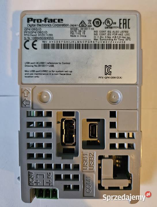 Panel operatorski HMI Proface GP4106G1D Żary