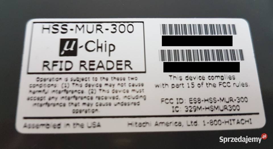 RFID Hitachi uchip HSSMUR300 Warszawa