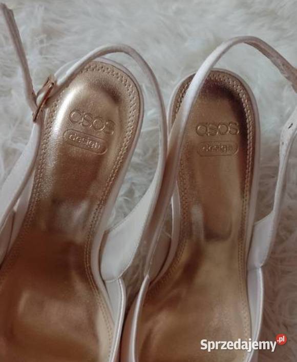 3940 ASOS DesignBiałe wytworne czółenka z Kraków sprzedam