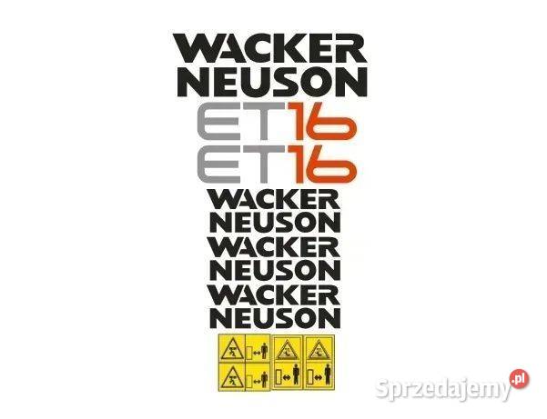 Naklejki oklejenie WACKER NEUSON ET16 Zamiennik Janików sprzedam
