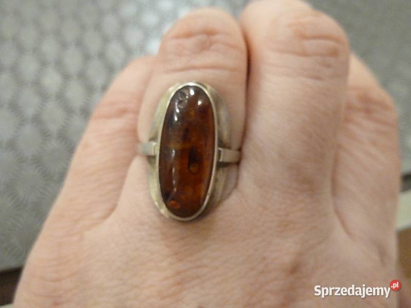 Srebrny z bursztynem Fischland 835