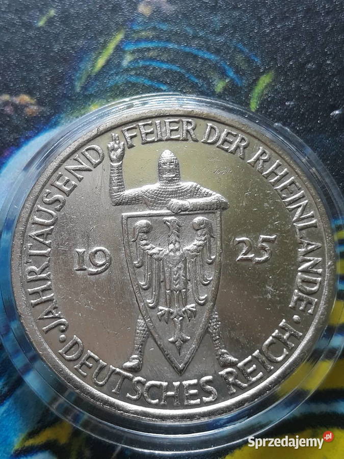 3 Marki Weimar 1925 rmen E Rycerzrzadkość Konin