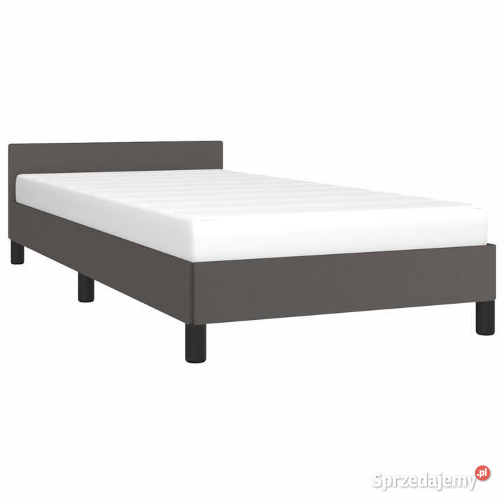 Rama łóżka z zagłówkiem bez materaca szara 207cm sprzedam