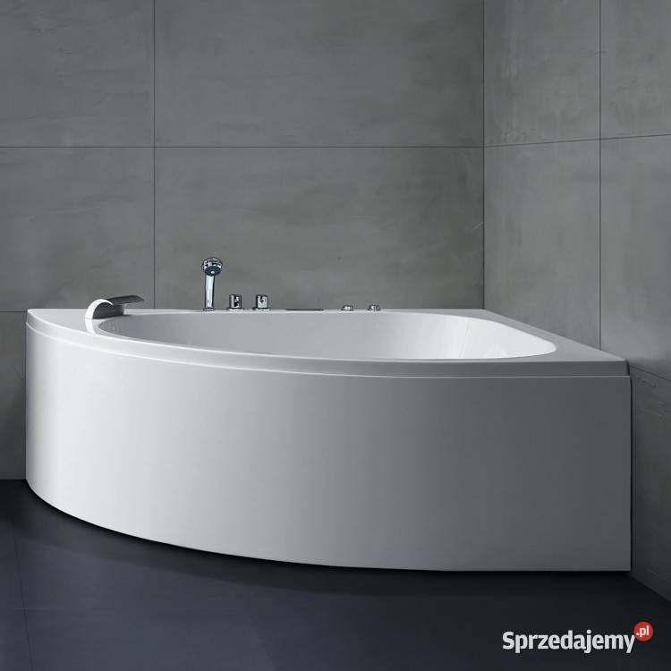 Wanna z hydromasażem narożna AWT bateria led Środa Wielkopolska