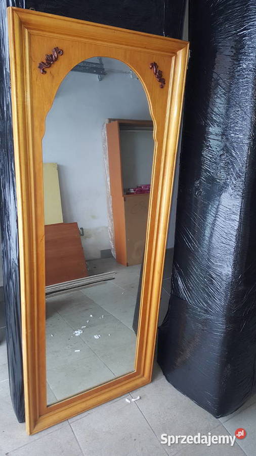 Lustro w ramie ze sklejki z czasów PRL Jastrzębie-Zdrój