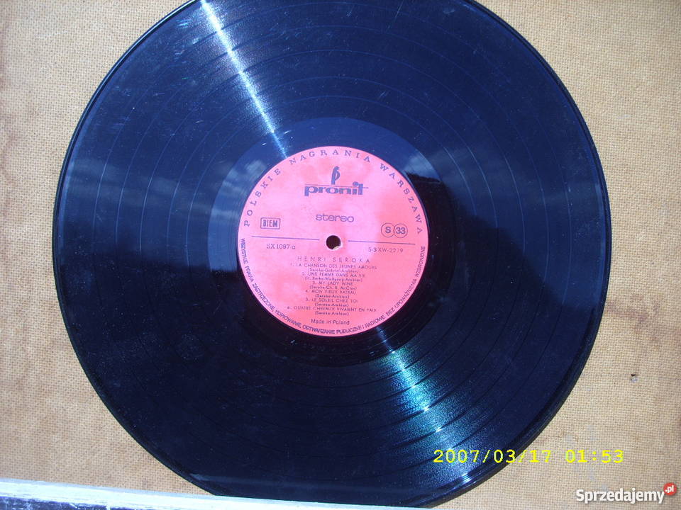 Pop LP HENRI SEROKALA CHANSON Wołów
