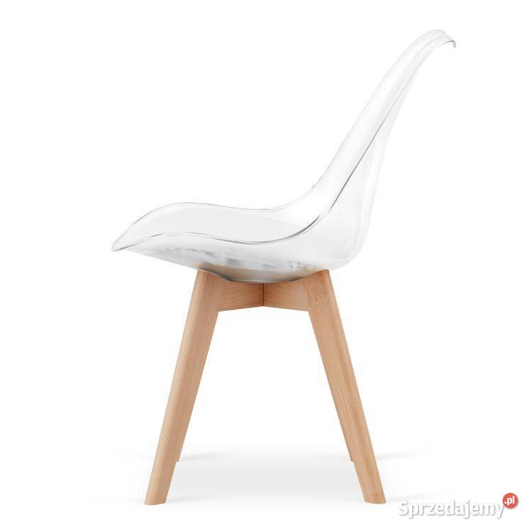 Zestaw czterech krzeseł przezroczyste nogi Bielsk Podlaski