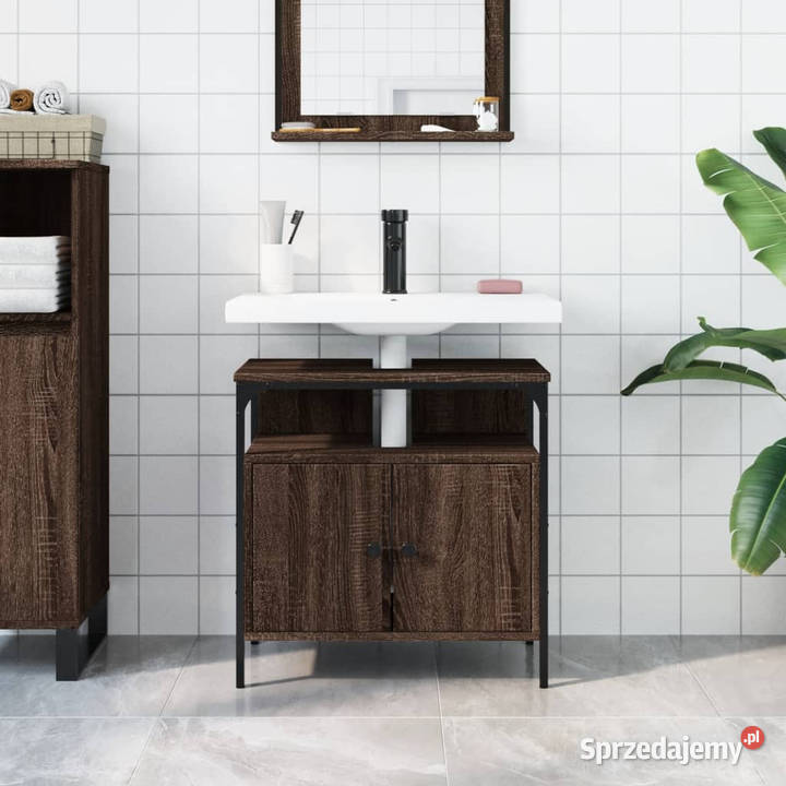 Szafka pod umywalkę brązowy dąb 60x30x60