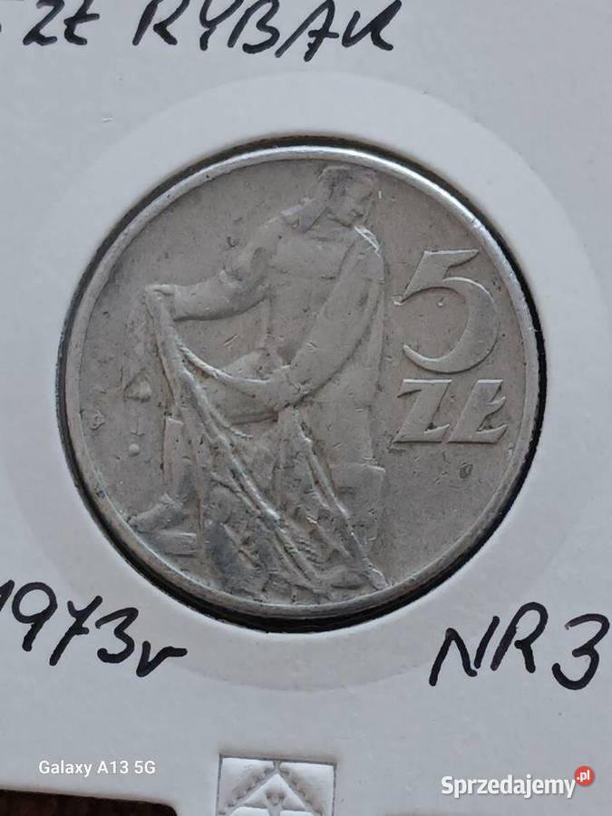 5 Złotych Rybak 1973 r 3 Konin sprzedam