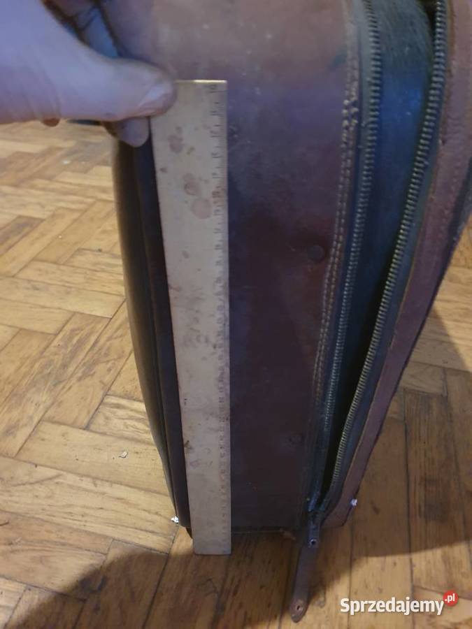 Walizka stara duża skórzana vintage Pozostałe mazowieckie Warszawa
