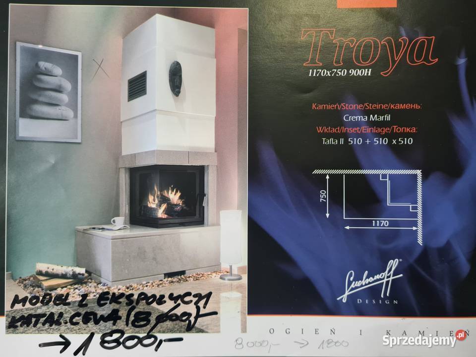 Obudowa kominek wyprzedaż magazynu Jełowa