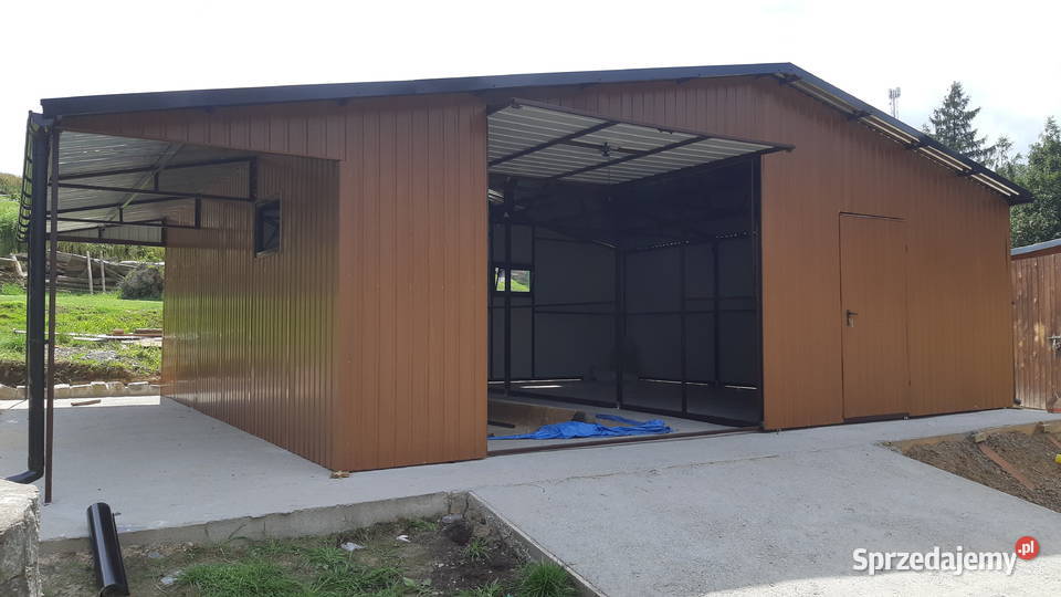 Garaż Blaszany 9x6 z ZADASZENIEM BOCZNYM Garaż Jabłonka Kościelna sprzedam