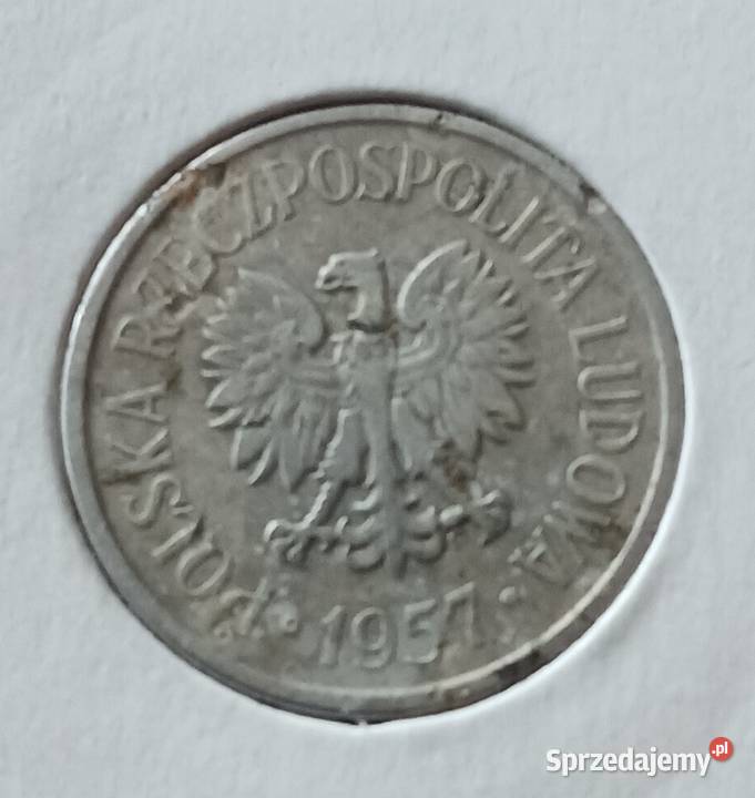 20 Groszy 1957 r Szeroka data rzadkość Konin