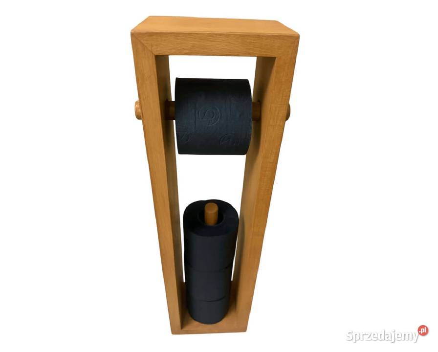Stojak na papier toaletowy uchwyt drewniany Dębica