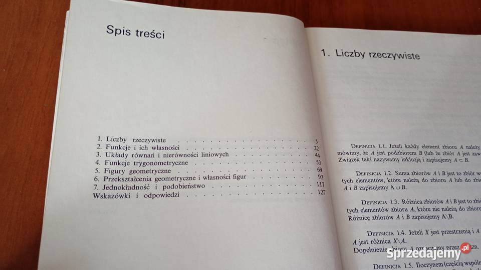 Matematyka zbiór zadań klasy I 1 szkoły średniej Gdańsk