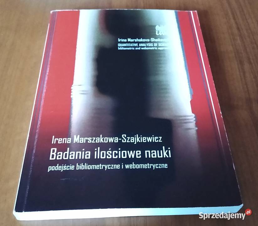 Badania ilościowe nauki Irena ISBN 9788392708247 Gdańsk