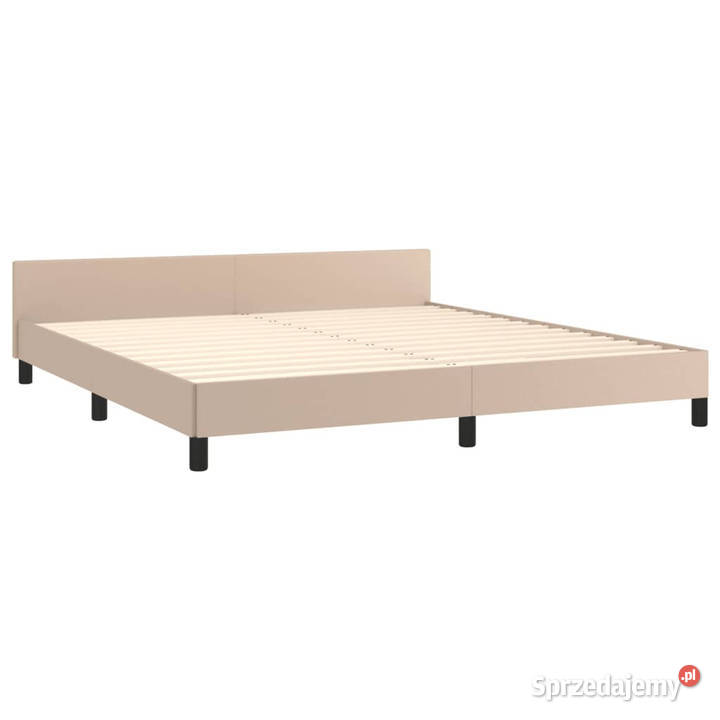 Rama łóżka z zagłówkiem cappuccino sztuczna 203cm mazowieckie Warszawa