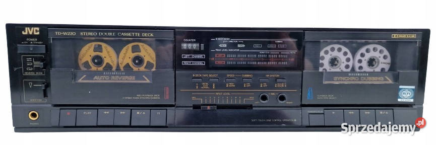 Magnetofon JVC TDW220 Stereo Cassette Deck Magnetofony Międzychód