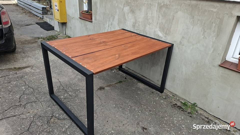 Stół ogrodowy boki ławki metal Giżycko sprzedam