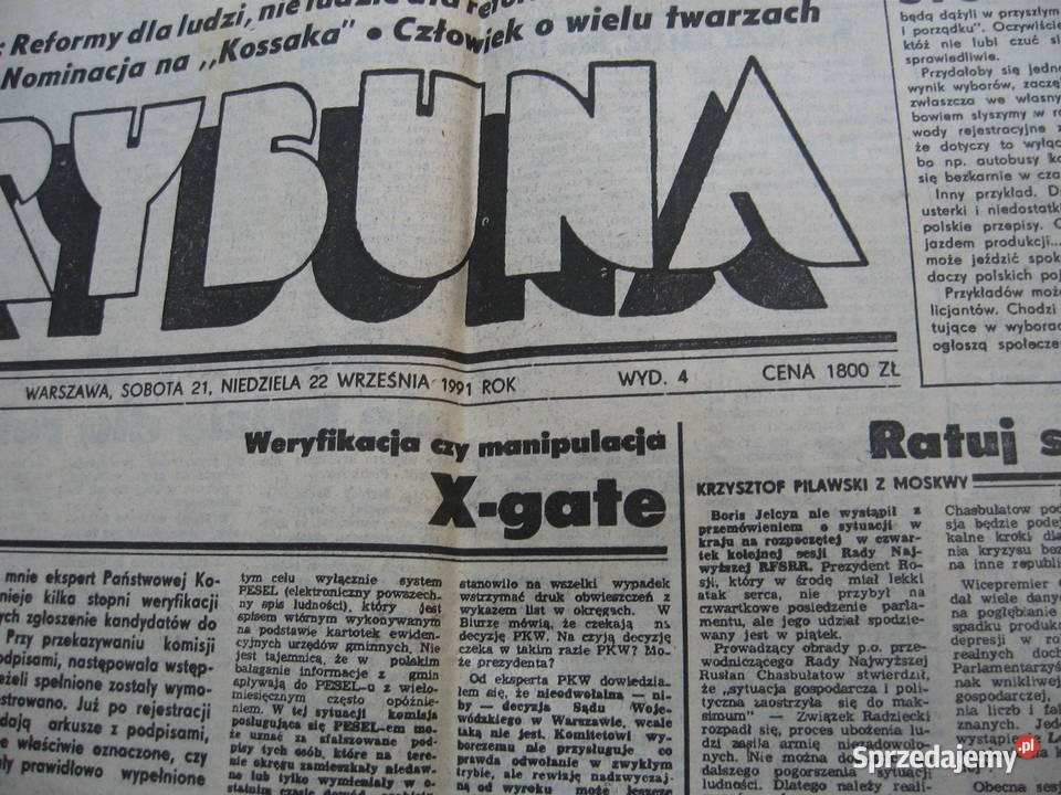 Stare gazety Trybuna i Gazeta pomorska z 1991r Olsztyn