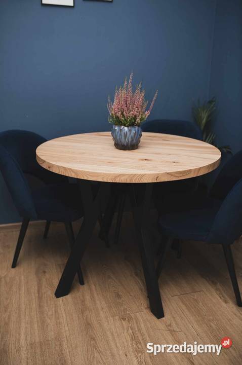Stół okrągły drewniany Stół nowoczesny 100cm
